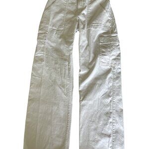 Hollister High-Rise Dad Jean Cargo Pants Ivory Women’s 3R W26 90s